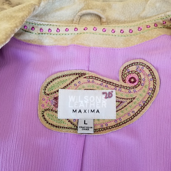 Wilson's embroidered leather jacket (L) - Picture 6 of 6